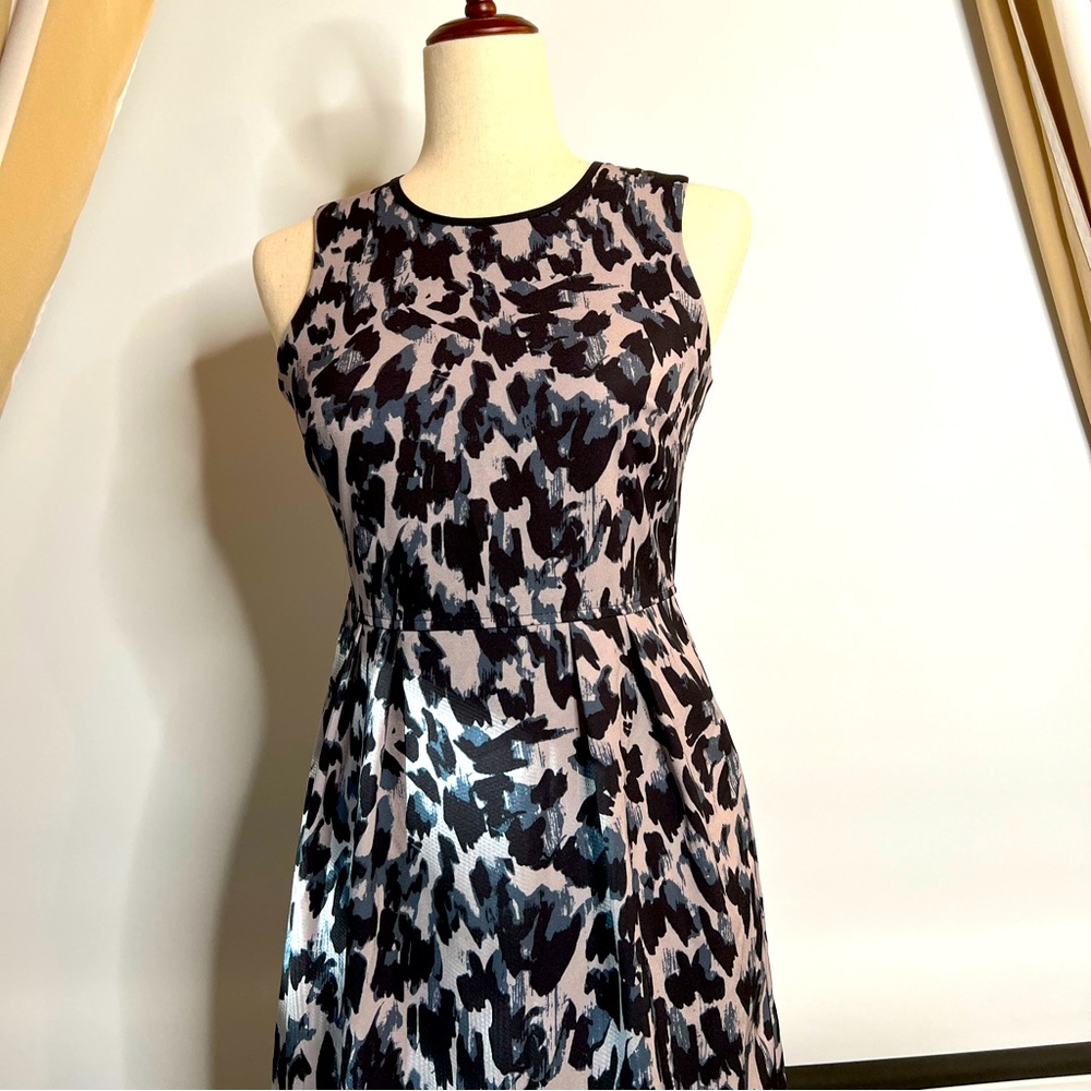 Ann Taylor loft, petites, tiger, print dress